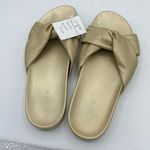 J.Crew  factory‎ cross strap pool slides light gold size 9 Photo 2