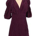 Black Halo  Silk Wrap Top Blouse Burgundy Wine XS Photo 4