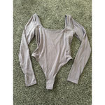 Lululemon Wundermost Ultra-Soft Nulu Square-Neck Long-Sleeve Bodysuit-purple Photo 5