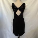 Y2K Shani CutOut Twist Satin Dress Sz 4 Holiday Glam Party Bow Mob Wife Black Photo 12