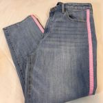 Talbots  Modern Ankle Blue Jeans with Pink Side Stripes Women’s Size 14 Photo 2
