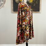 Umgee Womens Size Large Black Floral Bell Sleeve Pullover Dress Photo 2