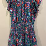 Entro  Smocked Floral High Neck Dress Photo 3