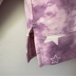 Wildfox Star Print Sweatshirt Crew Neck Long Sleeve Slit Hem Casual Stretch EUC Photo 4