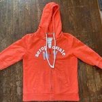 Aeropostale Pastel Orange 3/4 Sleeve Zip Up Hoodie Size XL Photo 0