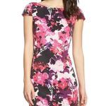 Eliza J  Floral Print Faille Sleeveless Floral Sheath Dress Pink Size 6 NWT Photo 9