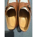 THE OFFICE OF ANGELA SCOTT Mr. Georgie White & Cognac Leather Women's Monkstrap Brown Size 7.5 Photo 5