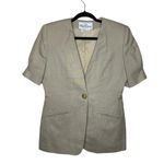 Vintage Oleg Cassini Tan Skirt‎ Set Size 8 Photo 2