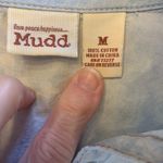 Mudd Denim Look Tank Top Snaps Blue Acid Wash Cotton Shirt Womens M Collared Photo 7