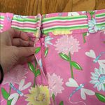 Lilly Pulitzer Vintage  White Label Bermuda Shorts‎ Pink Floral dragonfly size 4 Photo 2