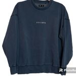 Thrills  Blue Oversized Crewneck Sweatshirt Size XS Photo 1