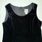 R & M Richards Vintage Maxi Dress Women Size 12 Black Velvet Whimsigoth Vamp Slit Photo 1