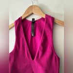 Urban Outfitters  Out From Under Pink Hailey Seamless Plunge Ribbed Bra Photo 1