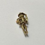 Bubble Bee In Skirt & Hat Gold Tone Pin Funny Novelty Brooch Photo 3
