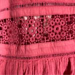 Free People  Pink Laura Eyelet Lace Peasant Top Photo 5