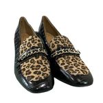 Crown & Ivy Scarlett Pump Block Heel Black Leopard Print Size 9 Photo 1