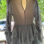 Elegant Gray Ruffled Jumpsuit Size M Photo 1