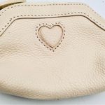 Brighton  Cream Heart Leather Coin Pouch Change Purse Photo 2