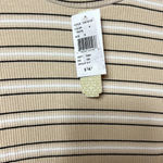 Giani Bernini GB Womens Size S Ribbed Stripped Front Tie Pullover Long sleeve Taupe Dress NWT Photo 3