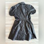 Disturbia Sharon PU Mini Shirt Dress With Charm Size 8 Black NWT Photo 4