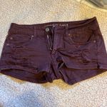 American Eagle Maroon Jean Shorts Photo 0