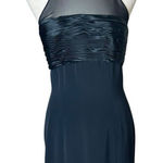 Oleg Cassini Black Tie Holiday Cocktail Dress 8 | Beaded Mesh Retro Glam LBD Photo 0