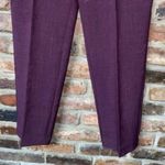 Burgundy Purple Slim Fit Tapered Pleated Dress Pants Women's Size 8 Photo 2