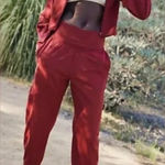 Free People #117 NWT Never Better Structured Sweatpants in Crimson Photo 0