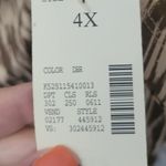 Brown Animal Print Short Sleeve V Neck Tunic Dress Plus Size 4X Photo 4