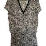 Michael Kors  Sheer Swimsuit Cover Up Black White Jaguar Print Size‎ Large Photo 0