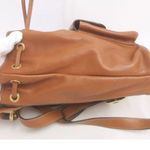 Gucci Brown Leather Backpack with Bamboo Photo 3
