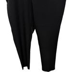 Ellen Tracy  Pull On Trouser Slacks Solid Black Size 14 Straight Leg Office Work Photo 2