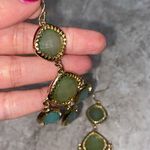 Jade/Gold Drop Style Earrings Photo 2