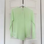 Athleta  Cooldown Top Mint Tint Bright Green Yellow Neon Long Sleeve Top Small Photo 6