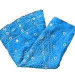 Vintage Maxi Skirt Blue Whimsy Boho Flowy Size 10 Womens Gypsy Fairy Festival Black Photo 3