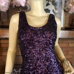 La Femme PURPLE SEQUIN BODY CON COCKTAIL MINI DRESS NWT (2) Photo 5