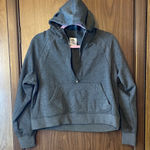 Gray Scuba cropped Hooded Sweatshirt Size M Photo 0