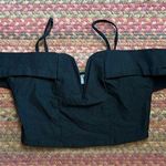 Charlotte Russe RETRO BLACK  OFF THE SHOULDER PRINCESS CROP TOP Photo 0
