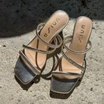 Unisa  Unkindred Metallic Strappy Wedge NWT Photo 1
