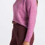 VERO MODA Pink Sadella Textured Crewneck Sweater Photo 1