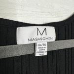 Magaschoni  Black Ribbed Sleeveless Sweater Dress Size XL Photo 3