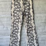 Motel Rocks Black and White Dragon Flare Jeans Photo 3