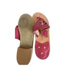 Jack Rogers  Patchwork Pink Leather Heart Sandals Size 9 Photo 5
