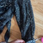 Free People Ladies  Womens Black Combo Lined Fringe Tweed Wrap Coat - Sz S Photo 9