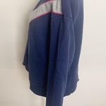 Maeve Anthropologie Navy Sporty V-Striped Sweatshirt Size M Photo 10