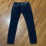 Miss Me SKINNY DARK WASH JEANS SADDLE STITCH POCKET RED,WHITE AND BLUE SZ 27 Photo 0