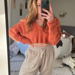 Forever 21 Orange Cropped Sweater Photo 0