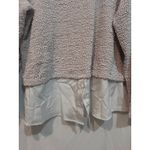 Calvin Klein  Textured Knit Top with Silky Shirt Hem Long Sleeve Light Pink XS Photo 4