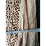 Free People One Karma Boho Long Sleeve Peach Crochet Detail Dress Photo 4