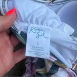 Kona Sol Double Ruffle Green Pink Tropical One Piece Swimsuit SMALL Photo 5